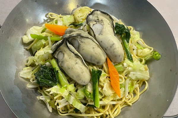 カキの塩焼きそば